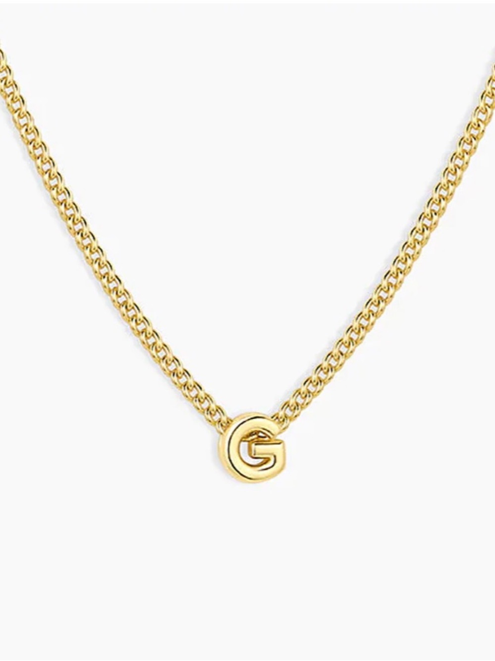 “G” Wilder Mini Alphabet Necklace in Gold